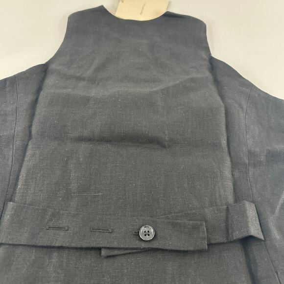 Faithfull Black Linen Seema Top Size 4 - Picture 8 of 13